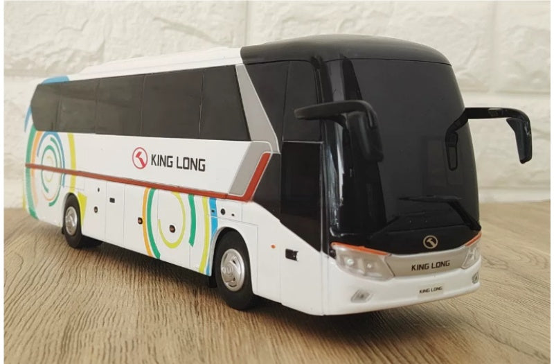 KING LONG XMQ6127 LongWei luxury bus White 1:38 Bus Pre-built Airliner Model Display view5