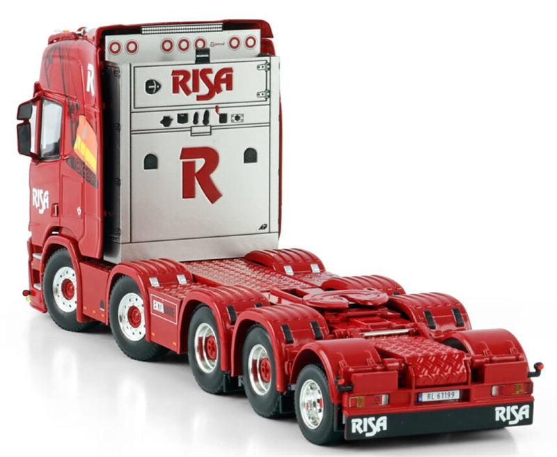 WSI SCANIA R HIGHLINE CR20H 8X4 WITH ADD ON AXLE Risa 1:50 Truck Pre-built Model