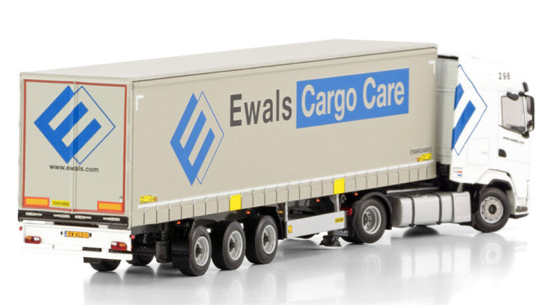 WSI DAF XG 4X2 CURTAINSIDE TRAILER - 3 AXLE Ewals Cargo Care 1:50 Truck Pre-built Model