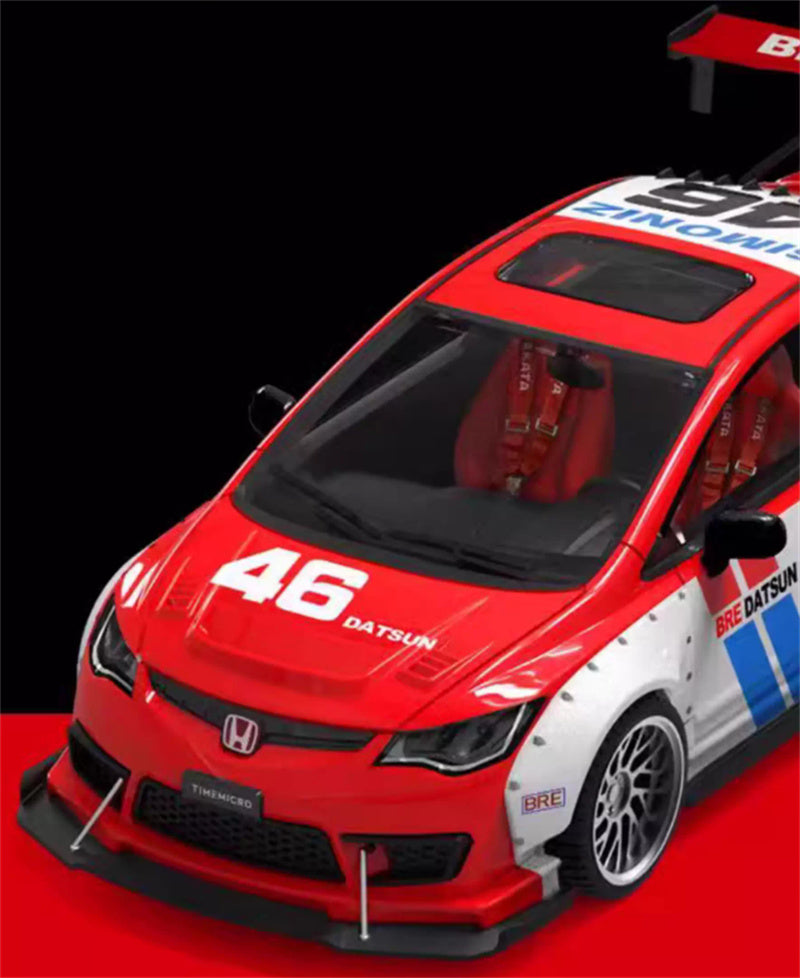TimeMicro Honda Civic FD2 explosive redesign #46 Regular Edition Limited Edition 1:64 Car Pre-built Model view4