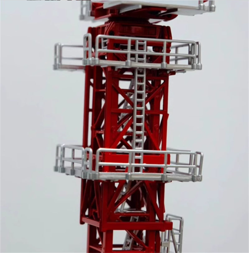 ZTM ZTL5522-14 Boom Tower Crane Project Red/White Painting 1:87 Truck Pre-built Model