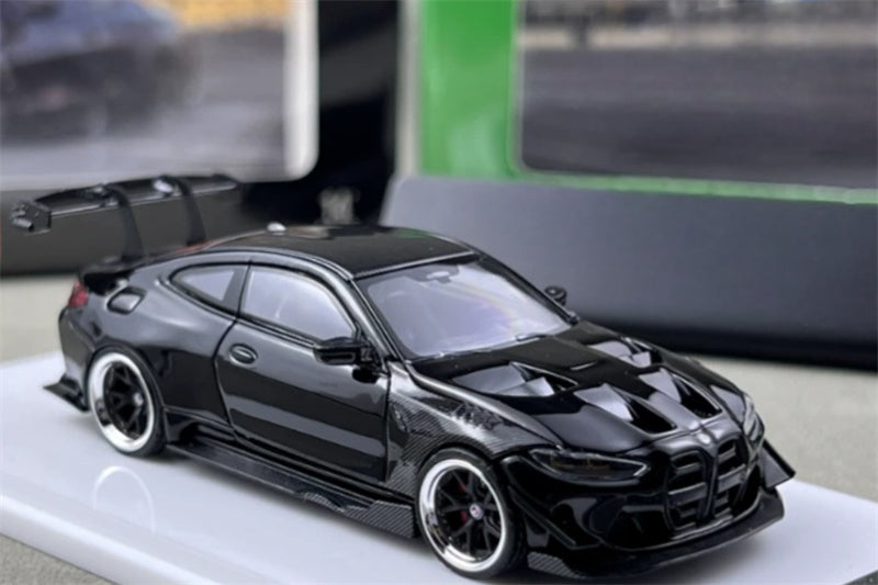 1:64 BMW M4 G82 GTR glossy black SW Limited Edition 499PCS ONLY DIECAST Model