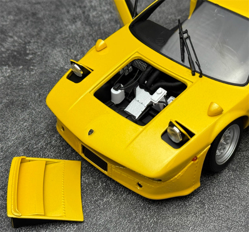Kyosho Lamborghini Urraco Rally Yellow tail version 1:18 Car Pre-built Model view12