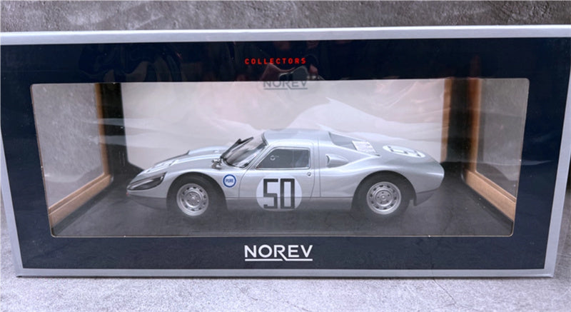 NOREV Porsche 904 GTS #50 silver 1:18 Car Pre-built Model view8