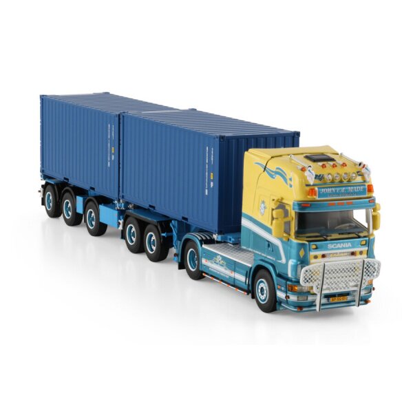 1:50 SCANIA JOHN V.D. MADE 4X2 + 2X20FT CONTAINER WSI Diecast Model