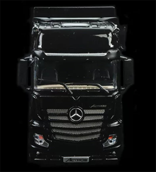 1:64 Mercedes-Benz Actros Black TIMEMICRO x PERKA DIECAST Trailer & Tractor Model