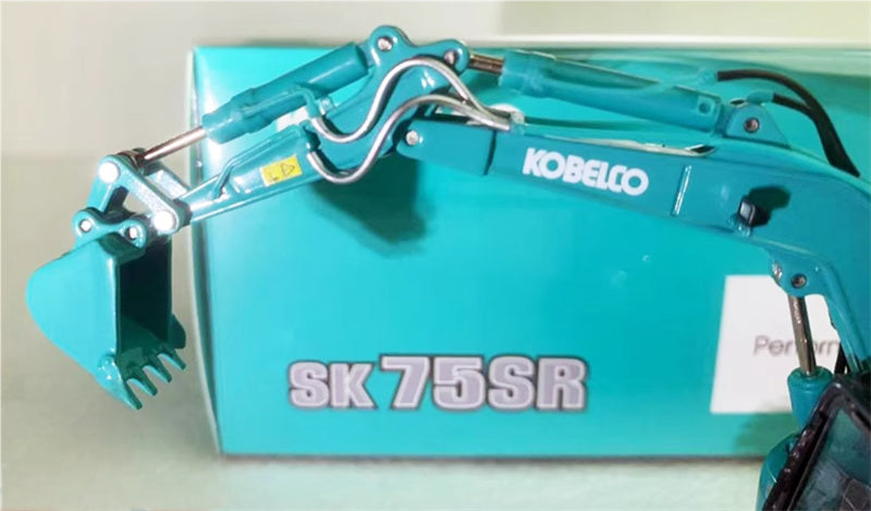 KOBELCO SK75SR New Excavator Limited Edition Blue 1:50 Truck Pre-built Model