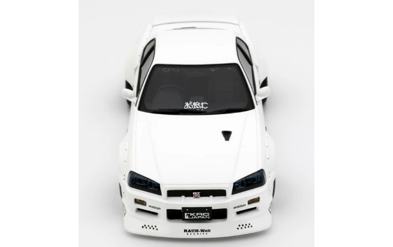 1:18 Nissan Skyline GT-R (BNR34) White OTTO Kit Customized Resin Car Model