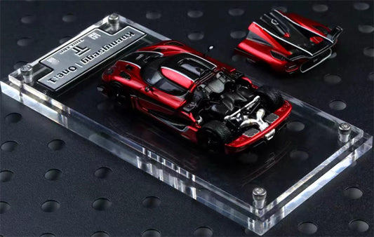 TIME TOP Koenigsegg One:1 Metallic Red 1:64 Car Pre-built Model view2