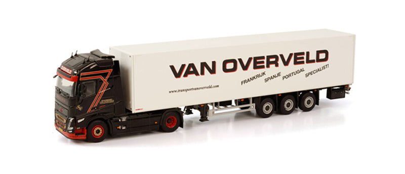 WSI VOLVO FH5 GLOBETROTTER XL 4X2 BOX TRAILER - 3 AXLE VAN OVERVELD 1:50 Truck Pre-built Model