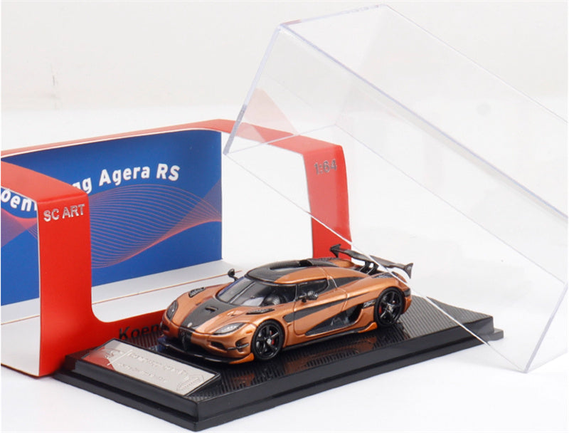 SmallcarsART Koenigsegg Agera RS Supercar Rose gold carbon fiber 1:64 Car Pre-built Model view7