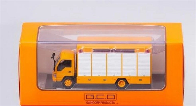 GCD Isuzu N Series REWARD 4K engineering vehicle Yellow LHD 1:64 Truck Pre-built Model view8