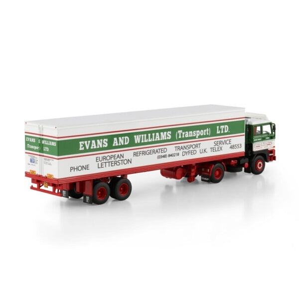 1:50 DAF EVANS & WILLIAMS 2800 4X2 REEFER TRAILER 2 AXLE WSI Diecast Model