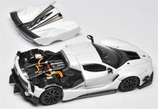 Little Toys Ferrari FXX-K EVO Supercar Limited Edition 399PCS ONLY Metallic white 1:64 Car Pre-built Model view2