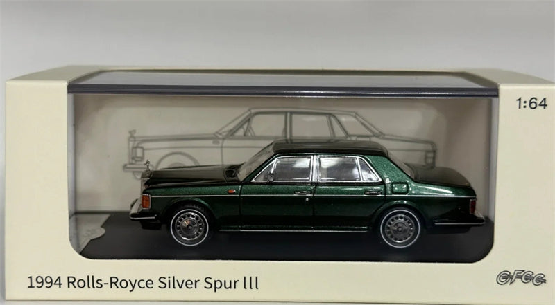 GFCC 1994 Rolls Royce Silver Spur III British Green White waistline Limited Edition LHD 1:64 car Pre-built Model view8