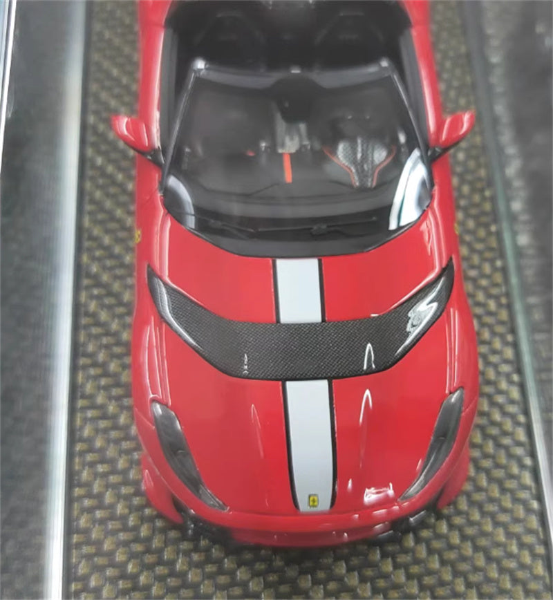 BBR MODELS Ferrari 812 competizione A red Silver stripe LTD 68PCS 1:43 Car Model view8