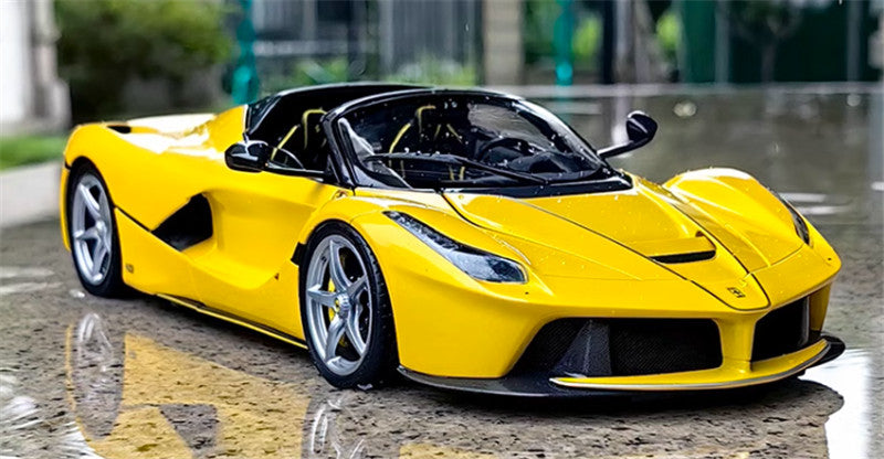 BBR MODELS LAFerrari APERTA Yellow convertible 1/18 DIECAST car