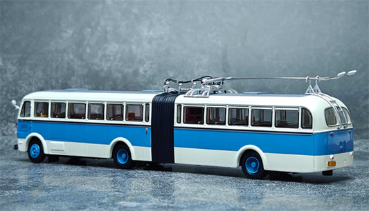 Beijing Public Transport BK560 articulated trolley bus Route 109 blue 1:64 Bus Pre-built Model view2