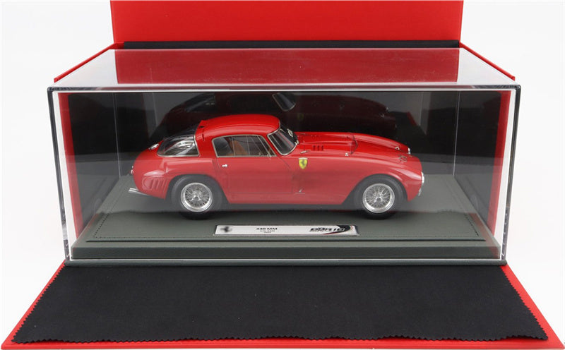 BBR MODELS Ferrari 340 MM S/N 0320 1953 red leather base Limited Edition 99PCS ONLY 1:18 Car Pre-built Model view6