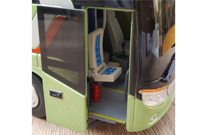 KING LONG XMQ6127 LongWei luxury bus light green 1:38 Bus Pre-built Airliner Model Display view8