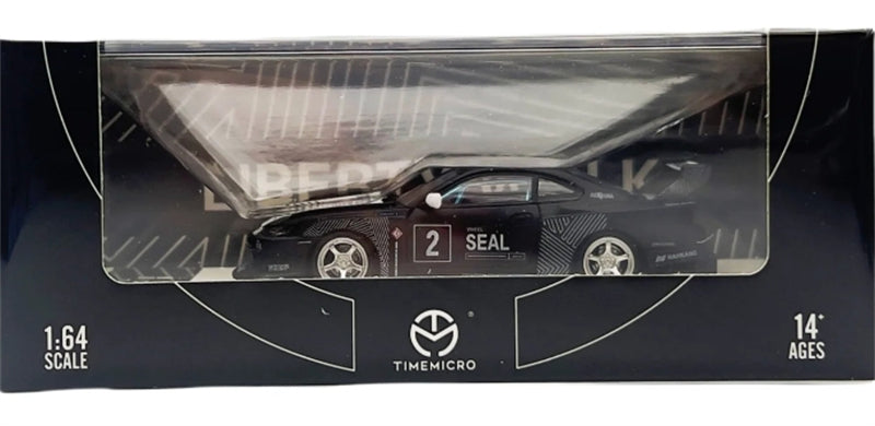 TimeMicro Nissan S15 SILVIA #2 LBWK Black Regular Version Limited Edition 2000PCS ONLY 1:64 car Pre-built Model view7