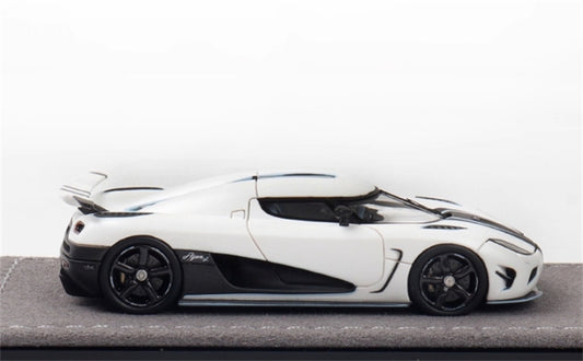 GRYNING Koenigsegg Agera R Supercar Semi Matte White Limited Edition 399PCS ONLY 1:64 car Pre-built Model view2
