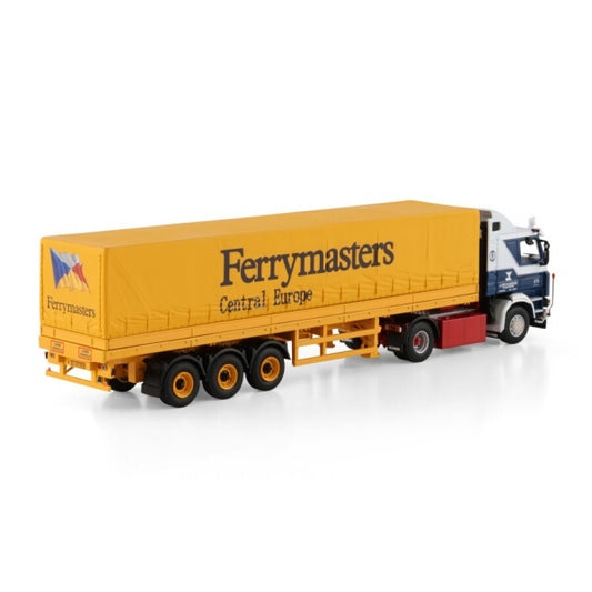 1:50 SCANIA J. VAN KLOOSTER 2 series 4X2 CURTAINSIDER TRAILER 3 AXLE WSI Diecast Model
