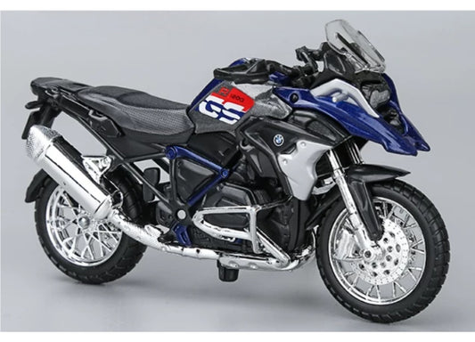 1:18 BMW R 1200 GS 2017 Metal Grey/Blue Maisto Diecast Motorcycle Model