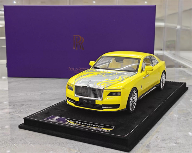 HH Model Rolls Royce SPECTRE yellow 1:18 Car Pre-built Model view7