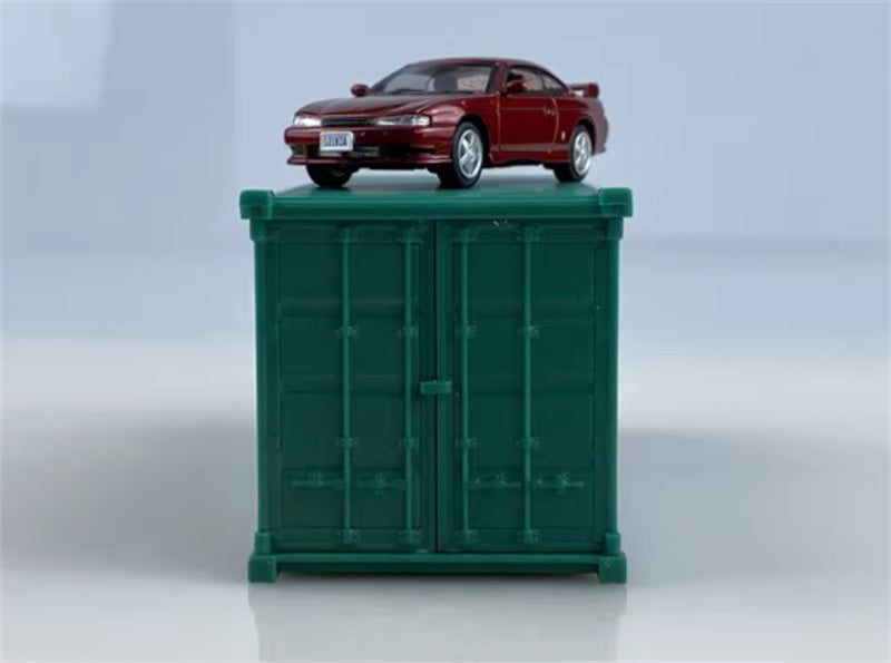 CATERPILLAR NISSAN SILVIA S14 Red left-hand drive 1:64 Car Pre-built Model