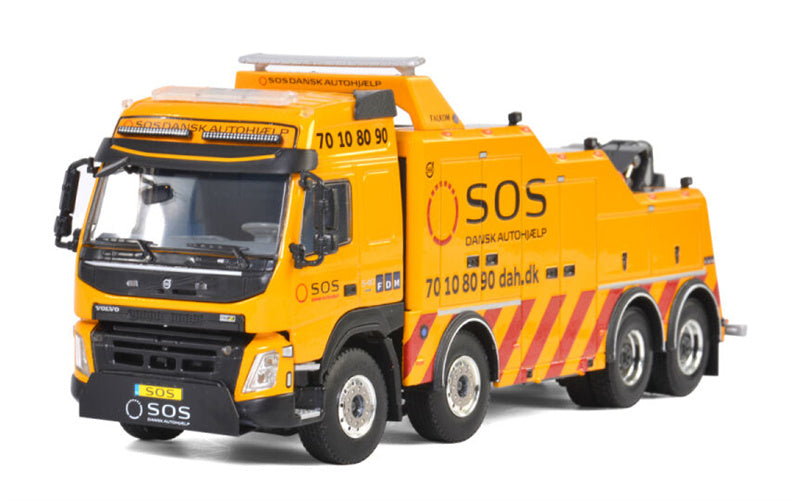 WSI VOLVO FMX GLOBETROTTER 8x4 FALKOM - 4 AXLE SOS Dansk AutohjAlp 1:50 Truck Pre-built Model