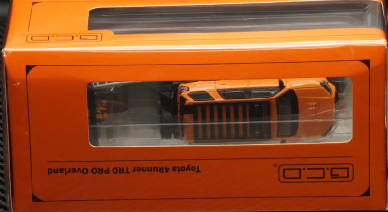 GCD Toyota 4Runner TRD PRO Overland SUV Modified Version Orange w/ 18 Parts LHD 1:64 Car Pre-built Model view8