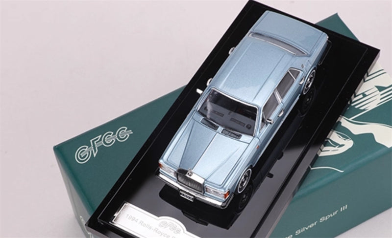 GFCC 1994 Rolls Royce Silver Spur III light blue Limited Edition LHD 1:64 car Pre-built Model view6