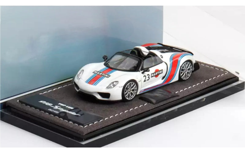 1:64 Porsche 918 Spyder Martini TOP LUX Convertible DIECAST Car Model