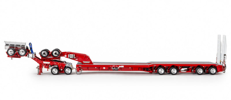 Drake Rosso Red 4x8 Swingwing and 2x8 Dolly Trailer trailer 1:50 Truck Pre-built Model