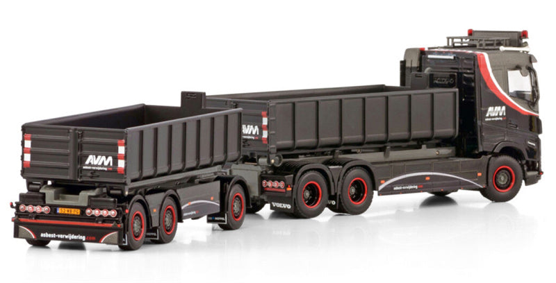WSI VOLVO FH 5 CAB 6X2 TRAILER - 3 AXLE + 15M3 AVM 1:50 Model