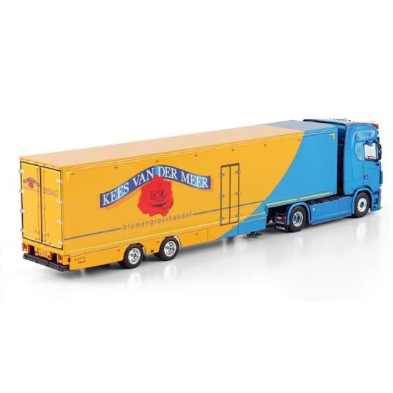 1:50 SCANIA Kees Van S CS20H 4X2 SEMI BOX TRAILER 2 AXLE WSI Diecast Model
