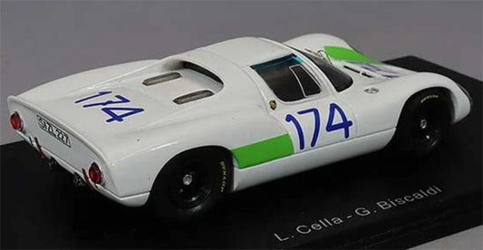 Spark Porsche 910 2nd #174 Targa Florio 1967 WHITE GREEN 1:43 Car Pre-built Model view2