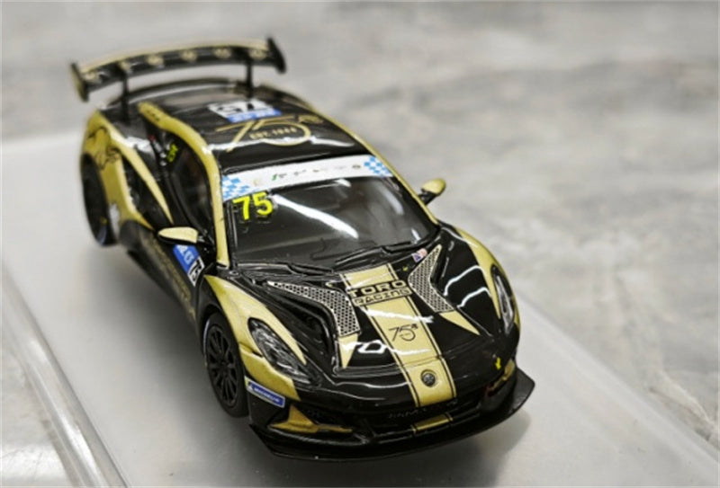 1:64 Lotus EMIRA GT4 2023 Yellow KiloWorks #75 DIECAST Model