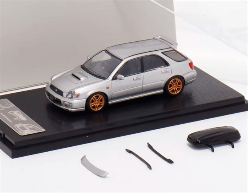 1:64 Subaru Impreza WRX STI 7th Generation Wagon Silver Gray Furuya DIECAST Model