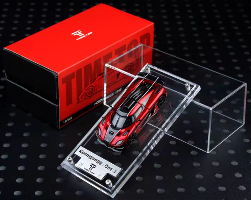 TIME TOP Koenigsegg One:1 Metallic Red 1:64 Car Pre-built Model view4