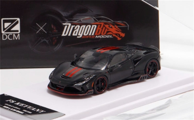 1:64 Ferrari F8 Black D.BoModel&DCM DIECAST Limited Edition 999pcs ONLY Model
