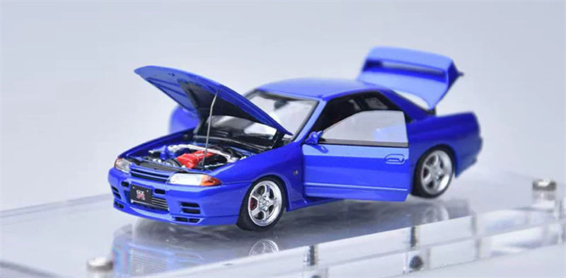 1:64 Nissan Skyline GT-R Nismo R32 Gulf Blue Focal Horizon Full open version Limited Edition 999PCS Only DIECAST Model