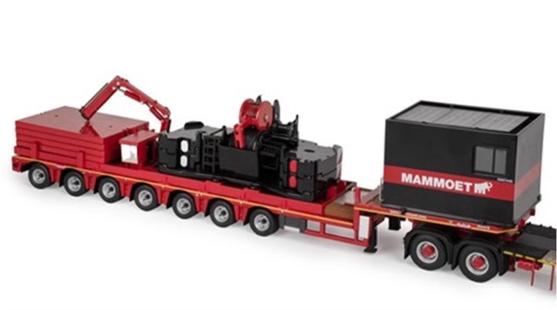 Mammoet 6X4 Nooteboom AC700 ballast flatbed trailer 1:50 Truck Pre-built Model