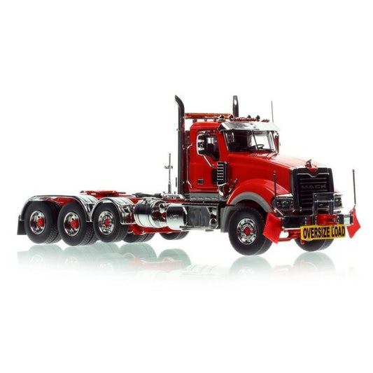 1:50 Mack Titan Tri-axle Heavy Haul Replicas Red Silver Diecast Model