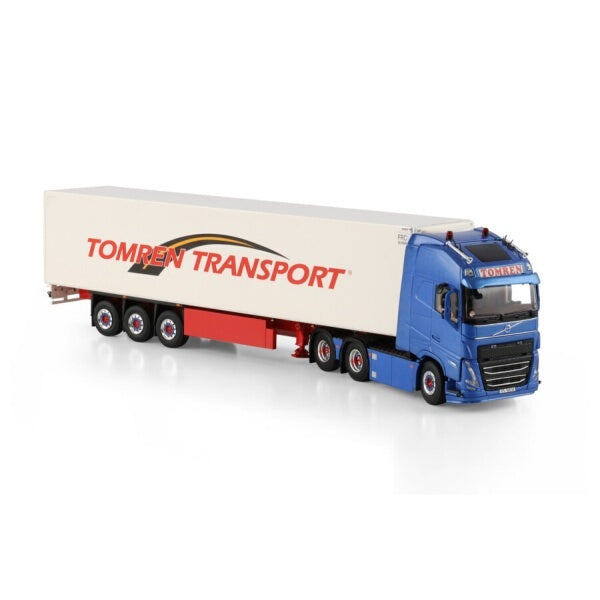 1:50 VOLVO TOMREN FH5 XL 6X2 REEFER TRAILER 3 AXLE WSI Diecast Model