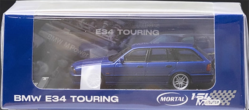 Mortal BMW E34 TOURING 5 Series Pearl Blue Regular Edition Limited Edition 799PCS ONLY 1:64 Car Pre-built Model view8