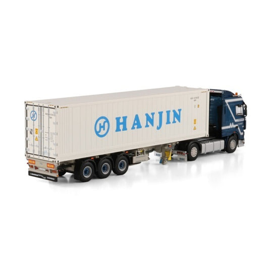 1:50 DAF JAN MAASDAM 95XF CAB 4X2 + 40FT REEFER CONTAINER WSI Diecast Model