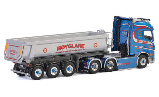 WSI VOLVO FH4 GLOBETROTTER 6x2 TAG AXLE TIPPER TRAILER HALF PIPE - 3 AXLE Moyglare 1:50 Truck Pre-built Model