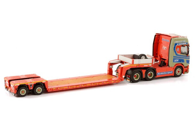 WSI SCANIA R HIGHLINE CR20H 6X2 TAG AXLE EURO LOW LOADER - 2 AXLE JAN HANSEN 1:50 Truck Pre-built Model